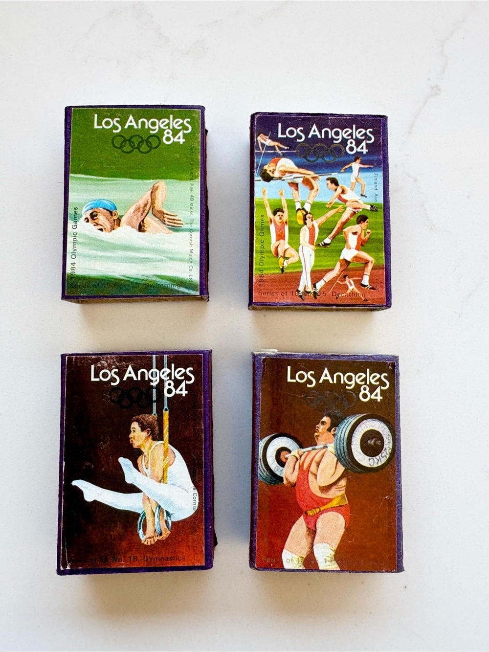 Los Angeles '84 Olympic Matchbox Set - Vintage Olympic Art
